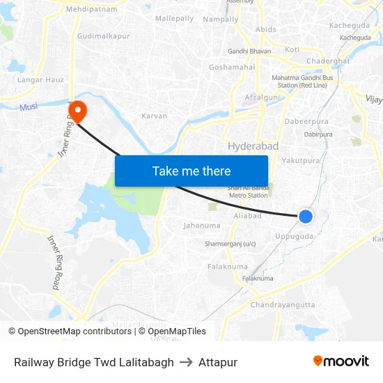 Railway Bridge Twd Lalitabagh to Attapur map