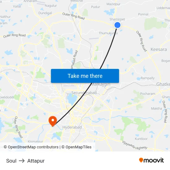 Soul to Attapur map