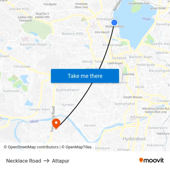 Necklace Road to Attapur map