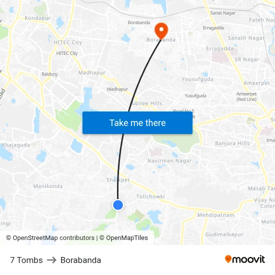 7 Tombs to Borabanda map