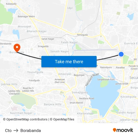Cto to Borabanda map