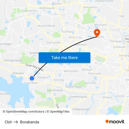 Cbit to Borabanda map