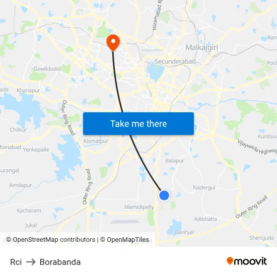 Rci to Borabanda map