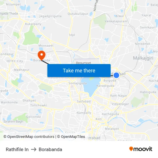 Rathifile In to Borabanda map