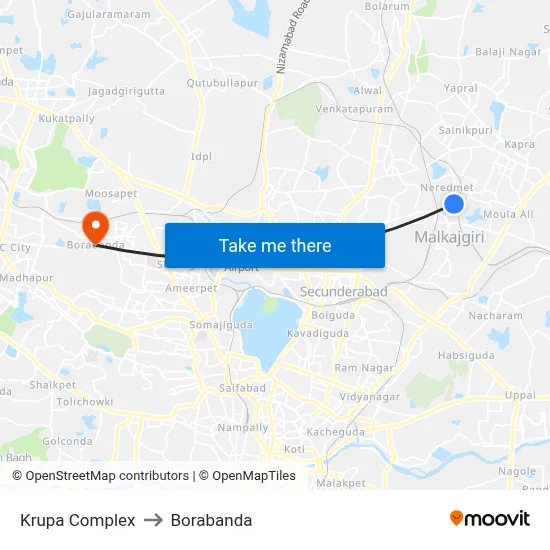 Krupa Complex to Borabanda map