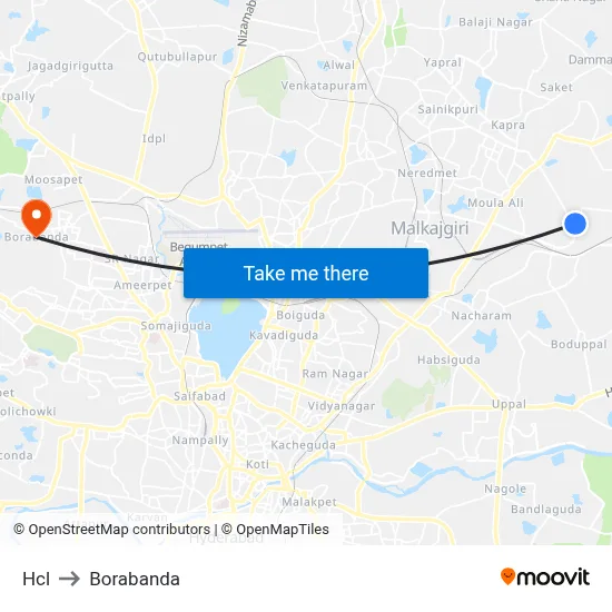 Hcl to Borabanda map