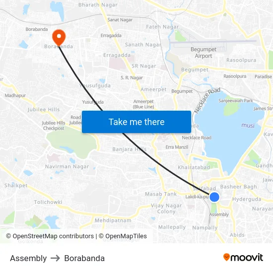 Assembly to Borabanda map