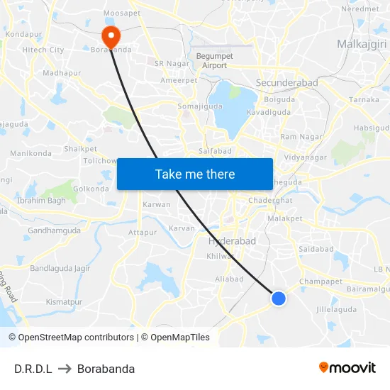 D.R.D.L to Borabanda map