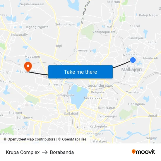 Krupa Complex to Borabanda map