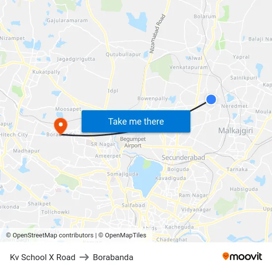 Kv School X Road to Borabanda map