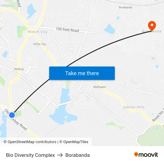 Bio Diversity Complex to Borabanda map