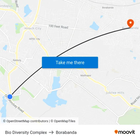 Bio Diversity Complex to Borabanda map