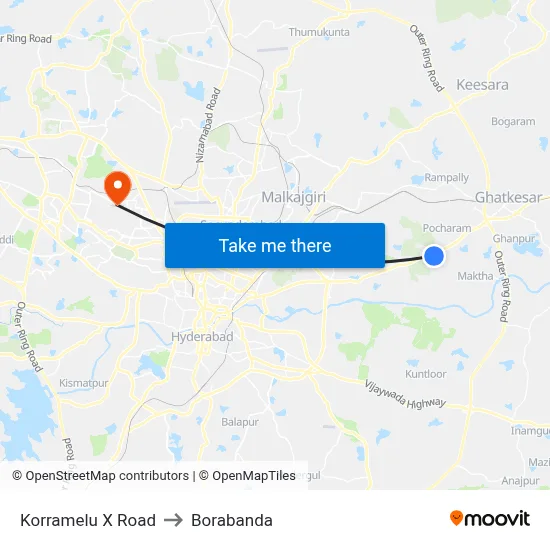 Korramelu X Road to Borabanda map