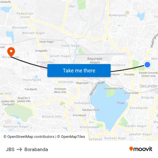 JBS to Borabanda map