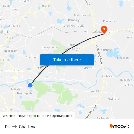 Drf to Ghatkesar map