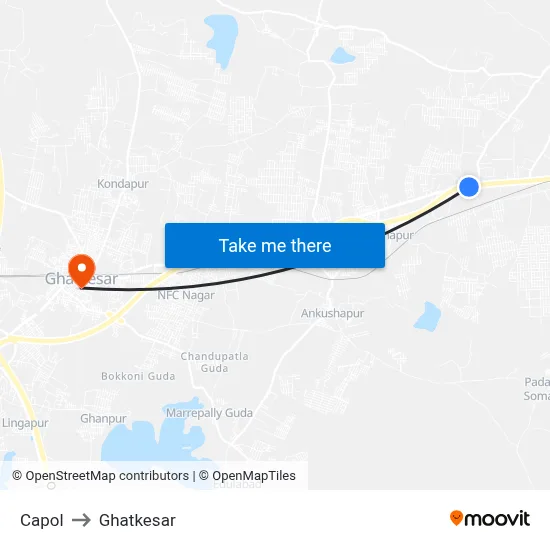 Capol to Ghatkesar map