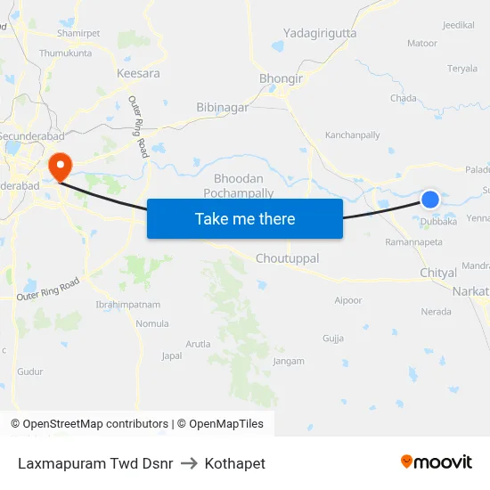 Laxmapuram Twd Dsnr to Kothapet map