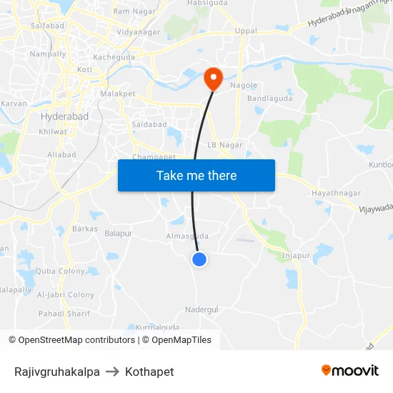 Rajivgruhakalpa to Kothapet map