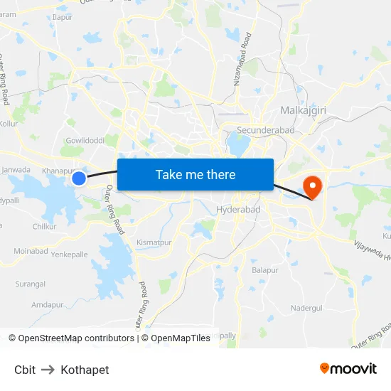 Cbit to Kothapet map
