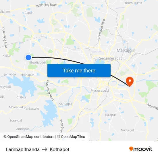 Lambadithanda to Kothapet map