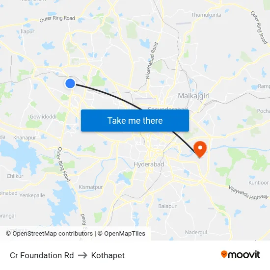 Cr Foundation Rd to Kothapet map