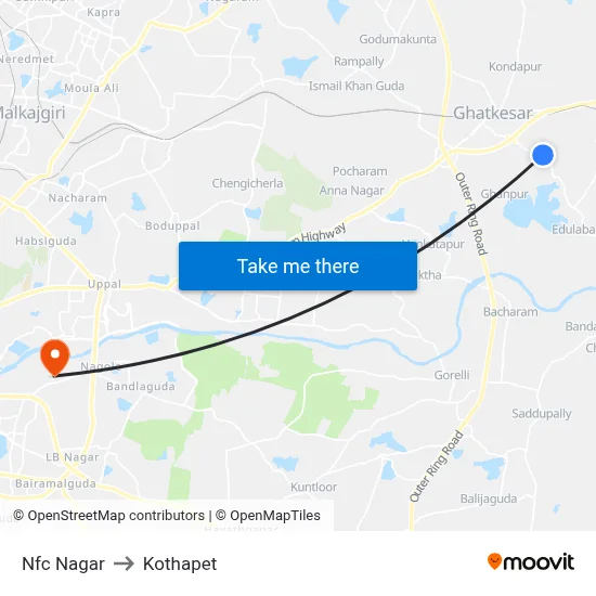 Nfc Nagar to Kothapet map