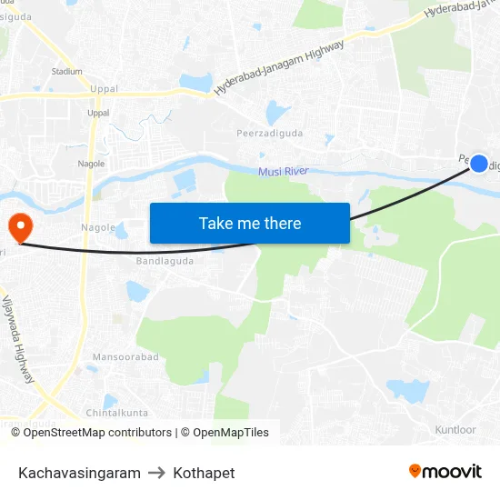 Kachavasingaram to Kothapet map