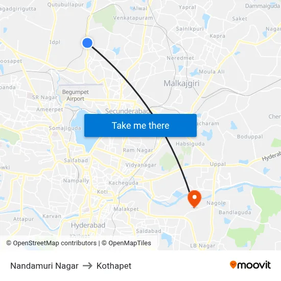 Nandamuri Nagar to Kothapet map