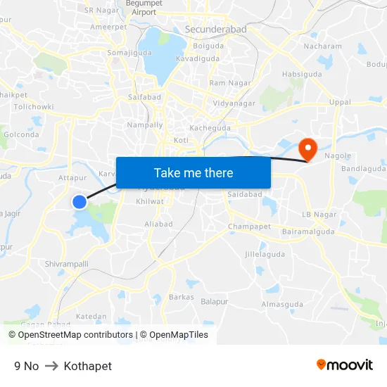 9 No to Kothapet map