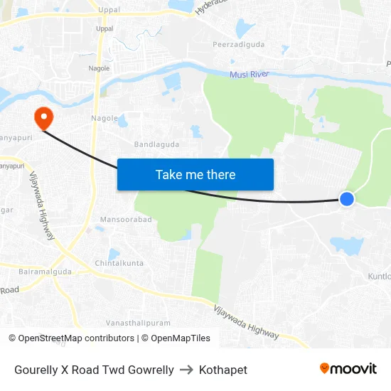 Gourelly X Road Twd Gowrelly to Kothapet map