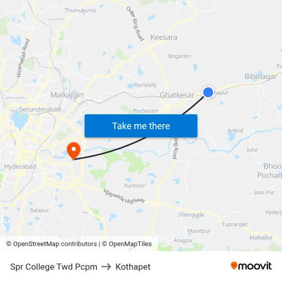 Spr College Twd Pcpm to Kothapet map