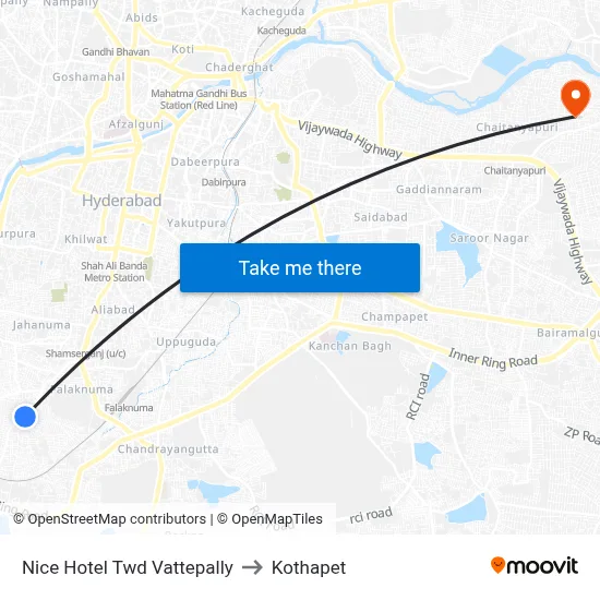 Nice Hotel Twd Vattepally to Kothapet map