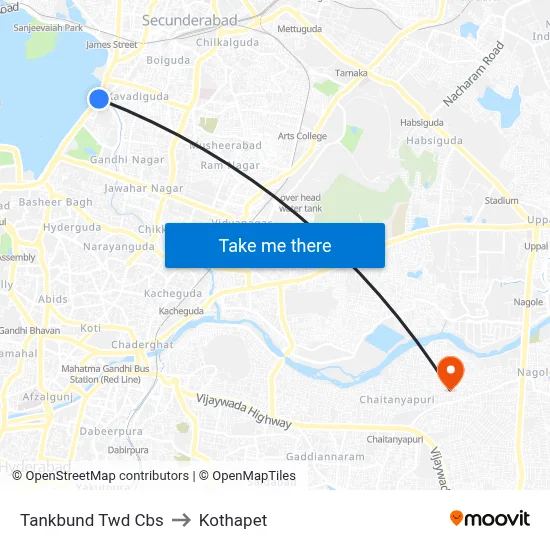 Tankbund Twd Cbs to Kothapet map