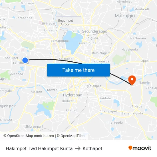 Hakimpet Twd Hakimpet Kunta to Kothapet map