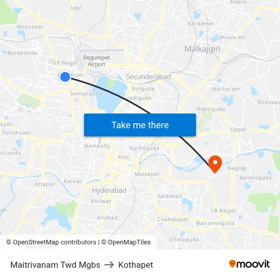 Maitrivanam Twd Mgbs to Kothapet map