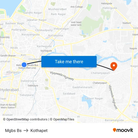 Mgbs Bs to Kothapet map