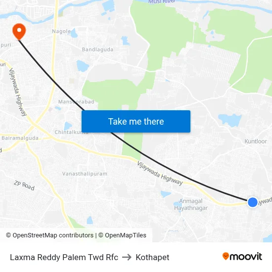 Laxma Reddy Palem Twd Rfc to Kothapet map