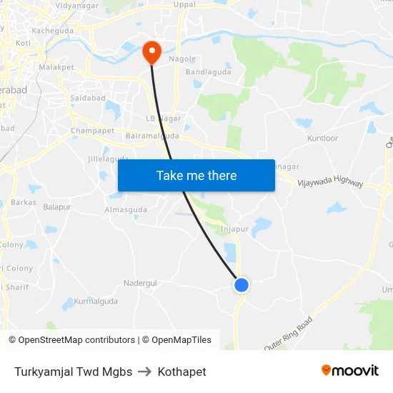 Turkyamjal Twd Mgbs to Kothapet map