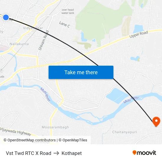 Vst Twd RTC X Road to Kothapet map