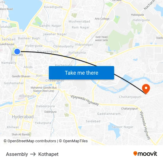 Assembly to Kothapet map