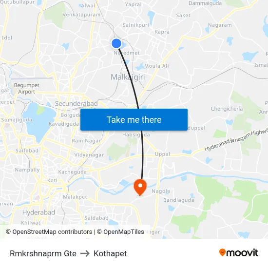 Rmkrshnaprm Gte to Kothapet map