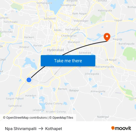 Npa Shivrampalli to Kothapet map