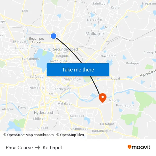 Race Course to Kothapet map