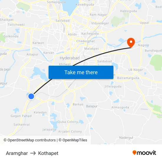 Aramghar to Kothapet map