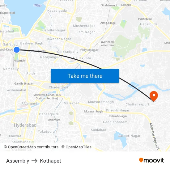 Assembly to Kothapet map