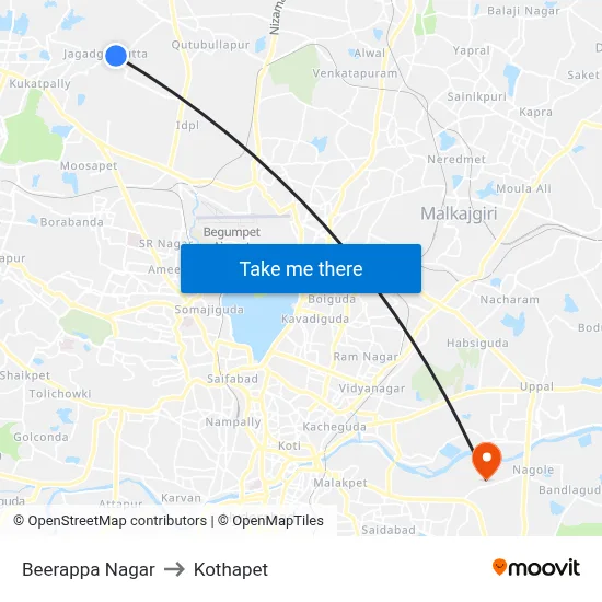 Beerappa Nagar to Kothapet map