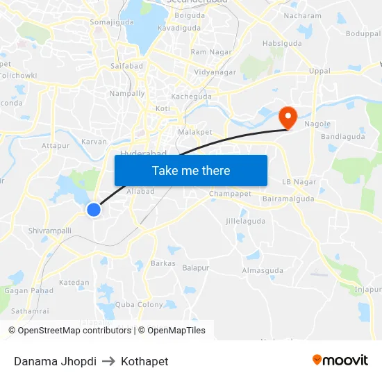Danama Jhopdi to Kothapet map