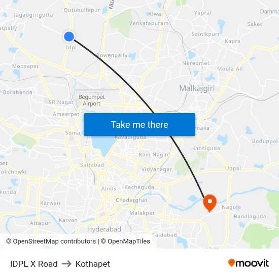 IDPL X Road to Kothapet map