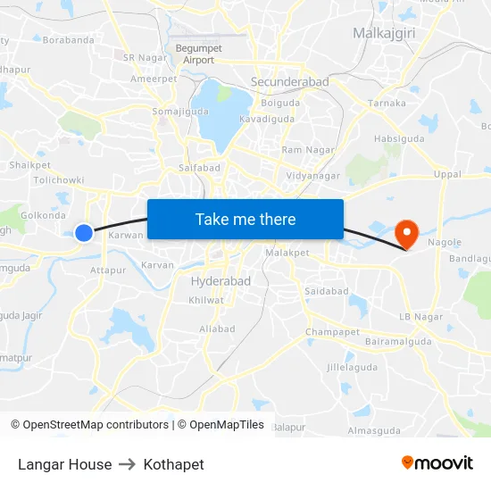 Langar House to Kothapet map