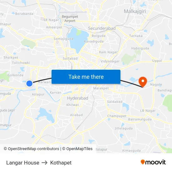 Langar House to Kothapet map